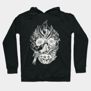 Animals and Flowers Wildlife Skull 2 Hoodie